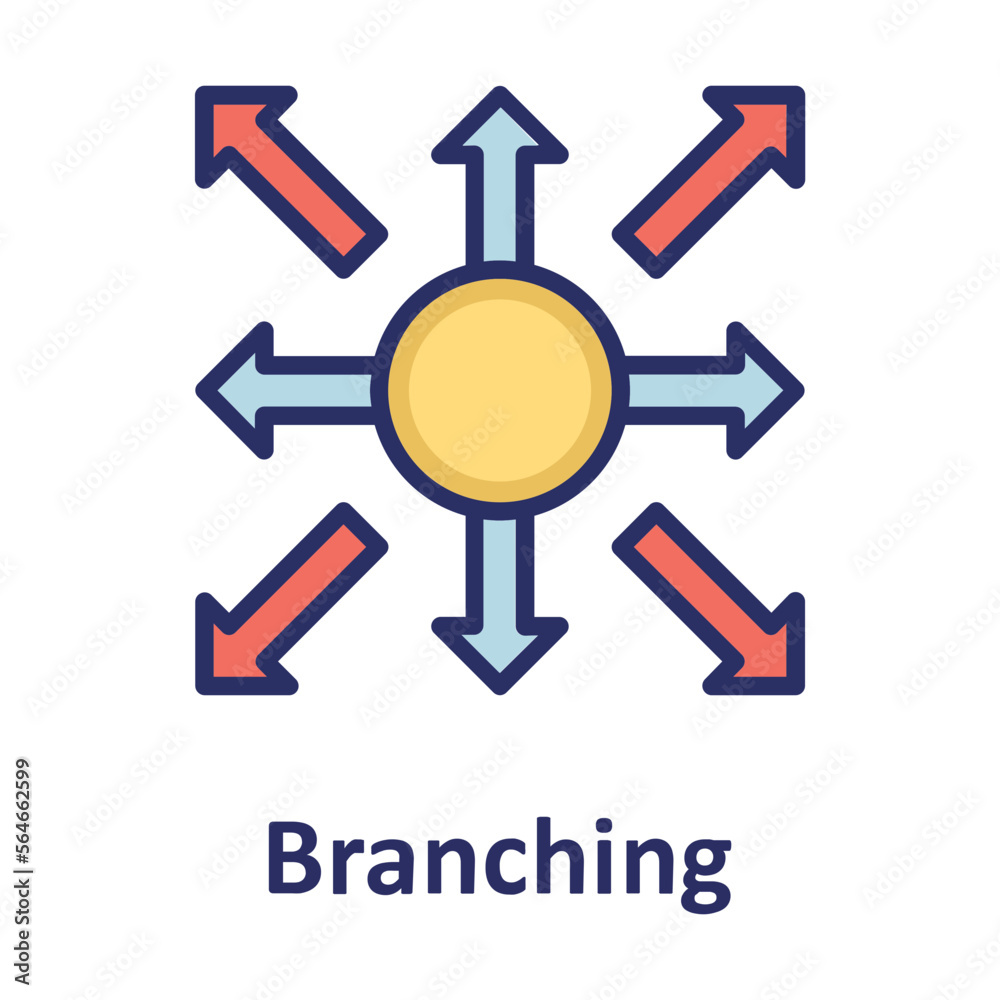 Allocation, arrows Vector Icon
