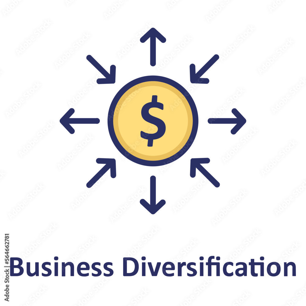 Business diversification, corporate Vector Icon Business diversification, corporate Vector Icon