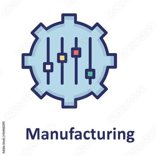 Cog, manufacturing Vector Icon