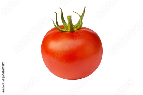 Red tomato close up. PNG file - transparent background.
