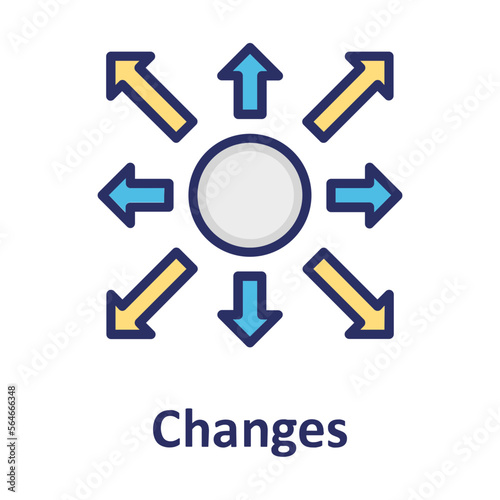 Changes, changing Vector Icon 