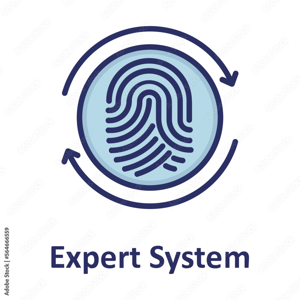 Expert system, fingerprint Vector Icon
Expert system, fingerprint Vector Icon