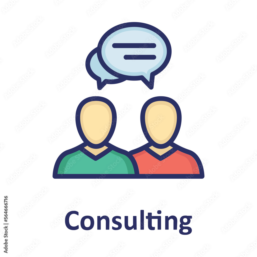 Chat bubble, consulting Vector Icon
Chat bubble, consulting Vector Icon