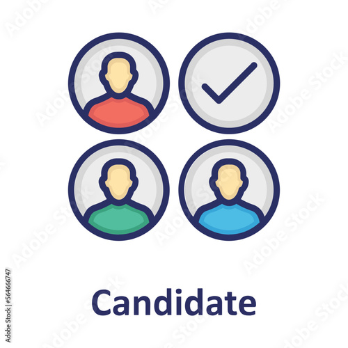 Approved, candidate Vector Icon

