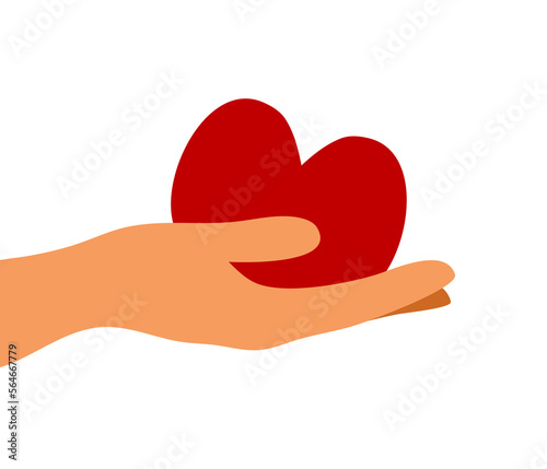 love giving heart love hands holding vector iliustration photo