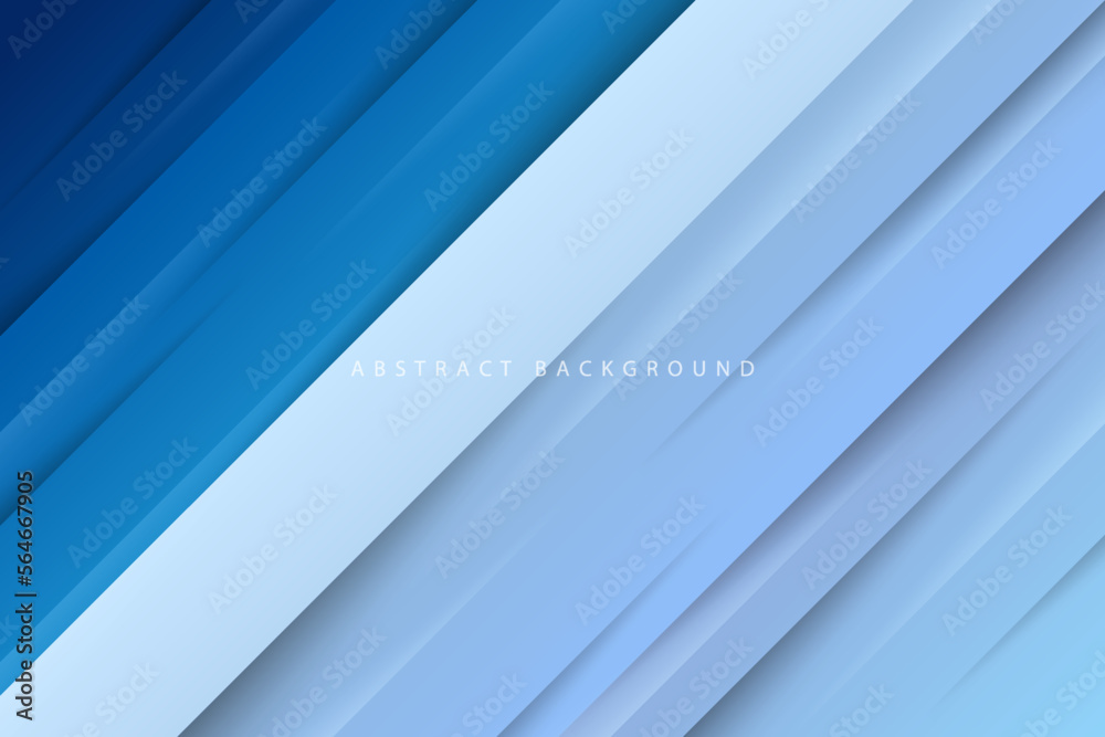 Fototapeta premium realistic blue gradient paper cut abstract background