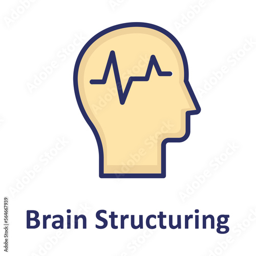 rain, brain structuring Vector Icon
