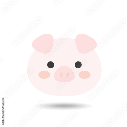 Pig face, animal face cute emojis, stickers, emoticons.