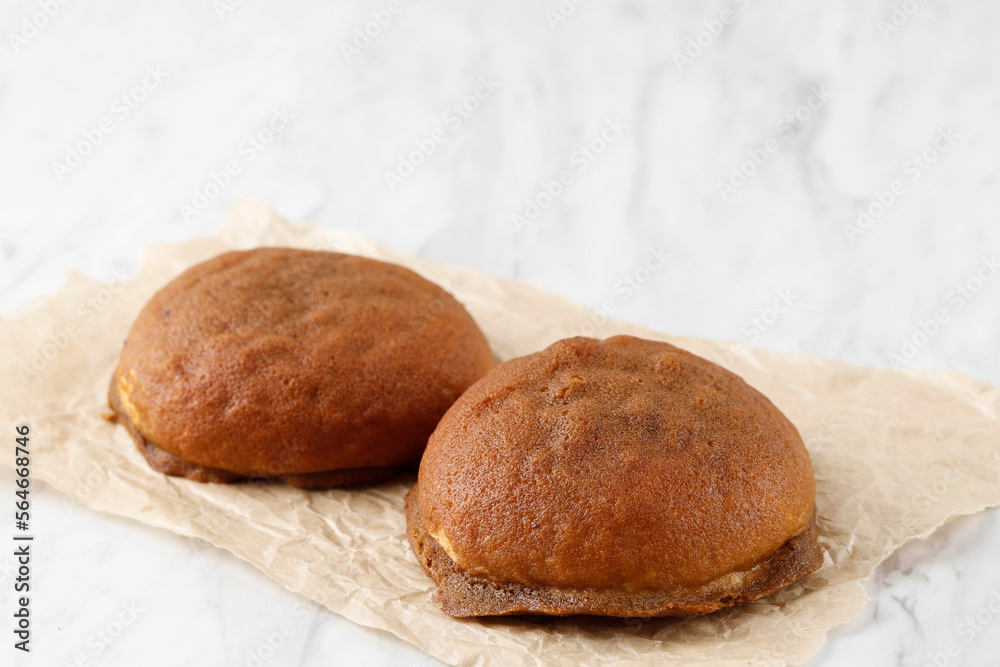 Mexican Coffee Bun is Sweet Bun with Coffee Topping Mexican Coffee Bun is Sweet Bun with Coffee Topping