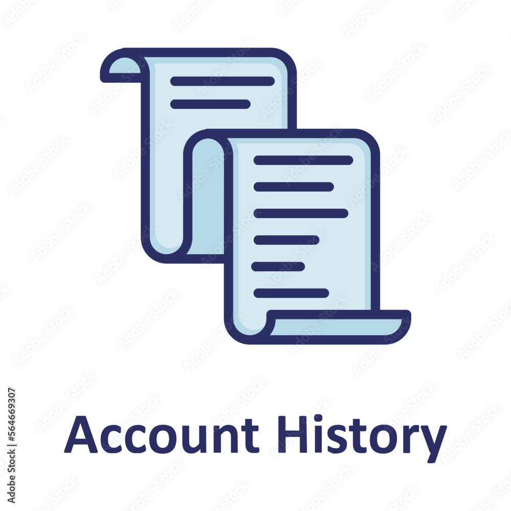 Account history, activity Vector Icon