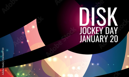 disk jockey day. Design suitable for greeting card poster and banner