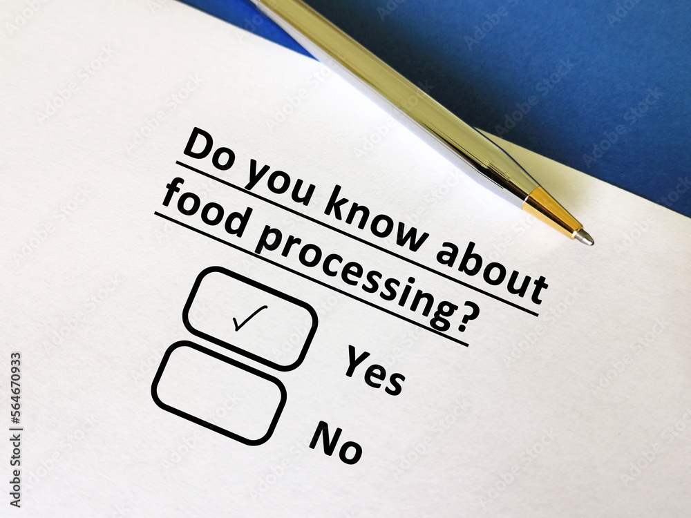 Question about food manufacturing Question about food manufacturing