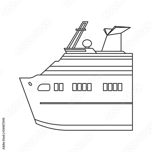 passenger ship vector emoji photo