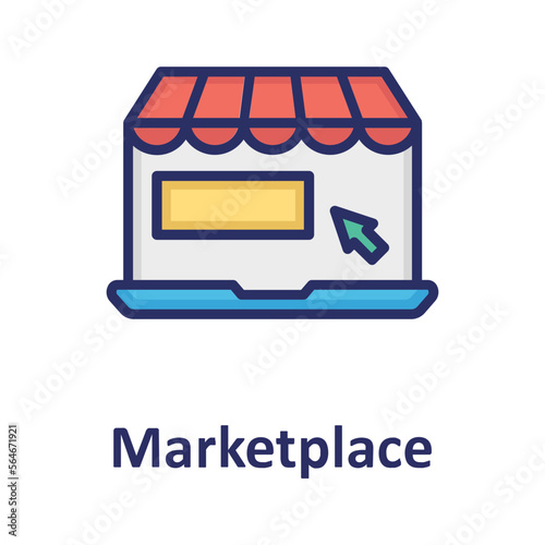 Click, eshop Vector Icon
