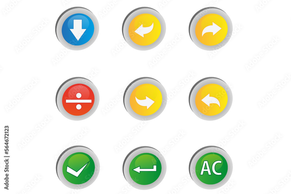isometric icon set, arrows, also check marks and others isometric icon set, arrows, also check marks and others