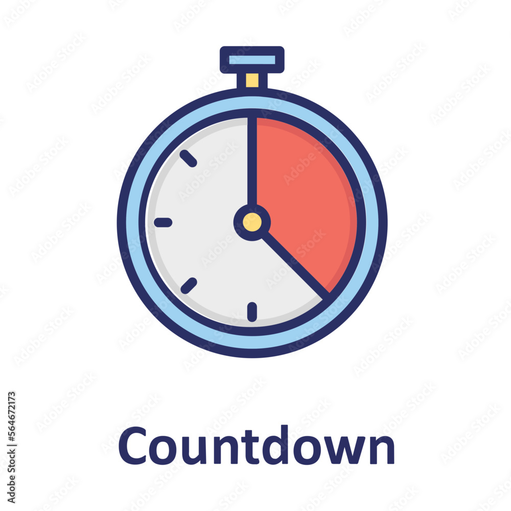 Countdown, deadline Vector Icon
Countdown, deadline Vector Icon