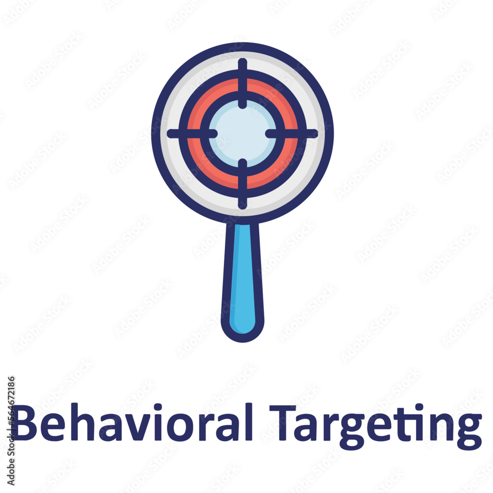 Behavioral targeting, magnifier Vector Icon
Behavioral targeting, magnifier Vector Icon
