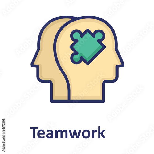 Jigsaw, project teams Vector Icon
