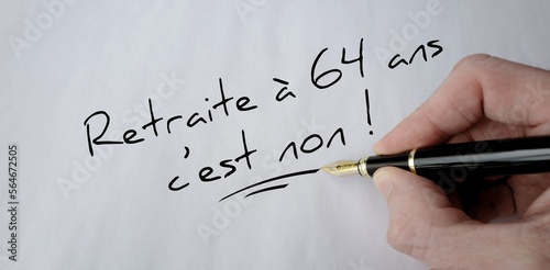 retraite à 64 ans c'est non !