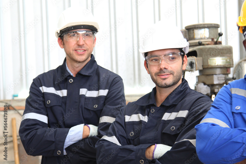 Industrial engineer wearing safety helmet industrial plant concept. Industrial engineer wearing safety helmet industrial plant concept.