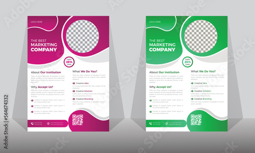 Business flyer template, Corporate Design, Neat and clean design.