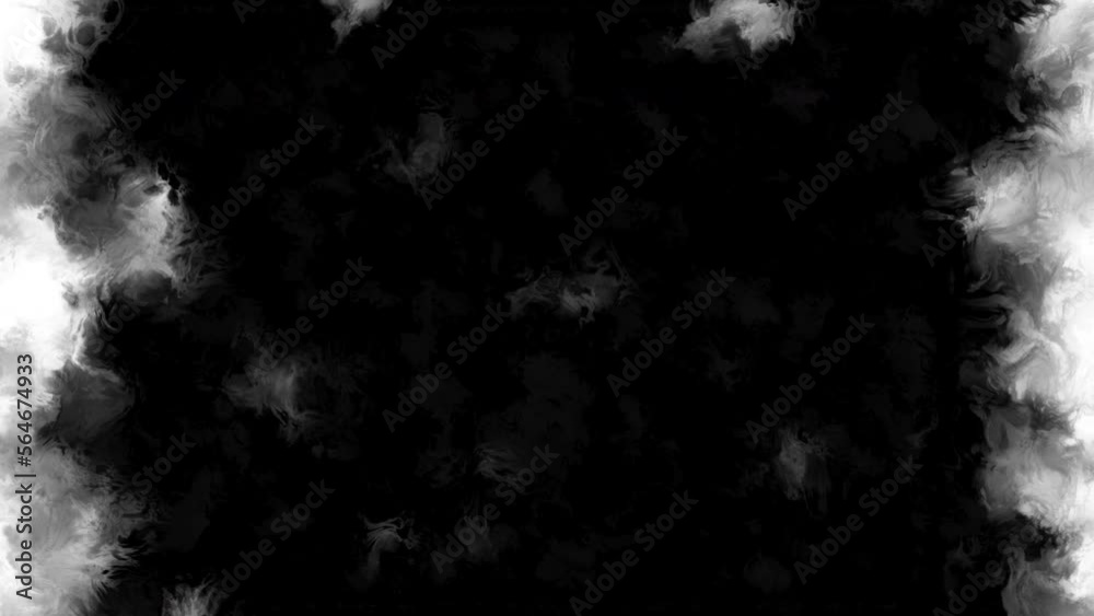 Centered Cloudy Procedural Ink transition Luma matte