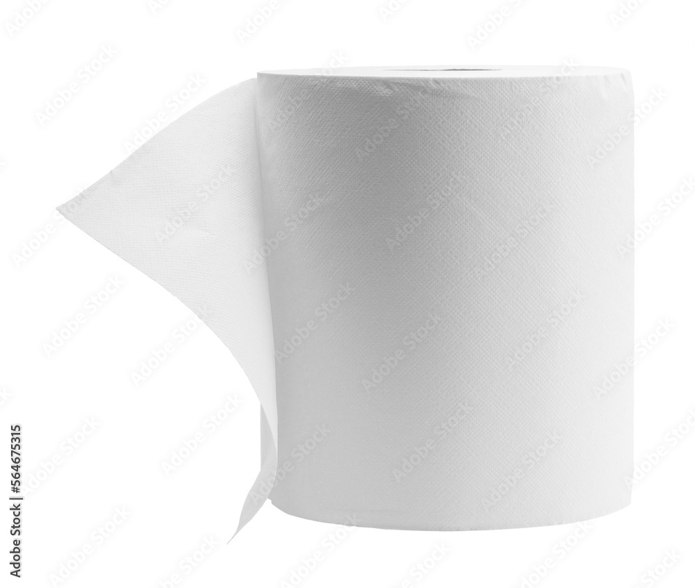 rouleau d' essuie tout papier sur fond transparent Photos | Adobe Stock