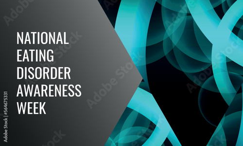 National Eating Disorder Awareness Week. Design suitable for greeting card poster and banner