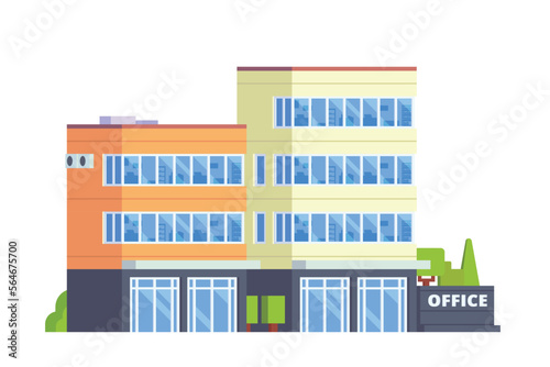 Vector elements office buildings for city illustration