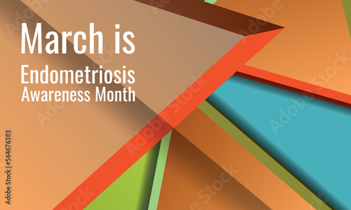 Endometriosis Awareness Month. Design suitable for greeting card poster and banner