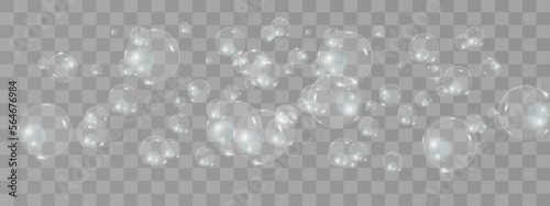  Bubble vector. soap bubble on a transparent background. Vector design.