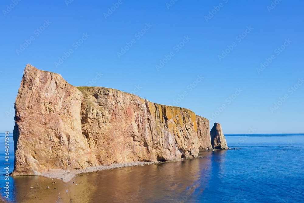 Fototapeta premium Huge sheer Perce Rock Quebec Canada
