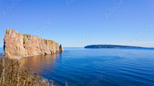 Huge sheer Perce Rock Quebec Canada