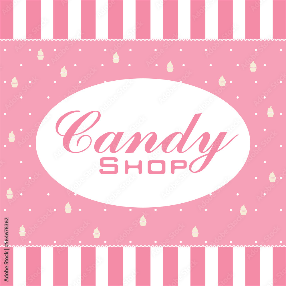 candy shop vector illustration, sweets