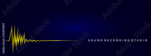 Modern recording studio background. Digital diagram concept,design for music studio. Vector illustration