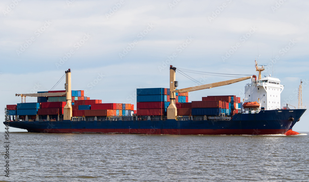 Logistics and Transportation of international Container Cargo ship