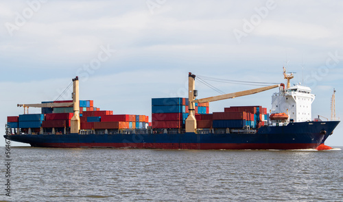 Logistics and Transportation of international Container Cargo ship