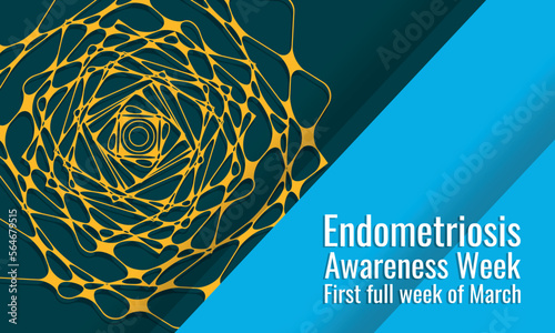 Endometriosis Awareness Week . Design suitable for greeting card poster and banner