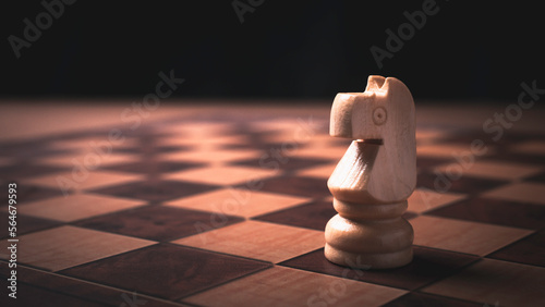 chess board game for strategy, planning, ideas and competition decision, success business concept