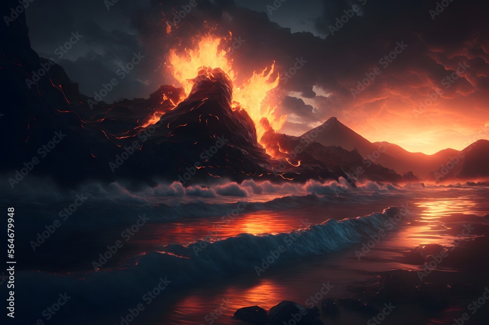 Fire & Lava Flow Meets Cooling Water - Dynamic Desktop Background Fire & Lava Flow Meets Cooling Water - Dynamic Desktop Background