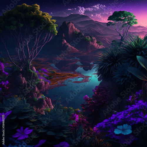 violet landscape
