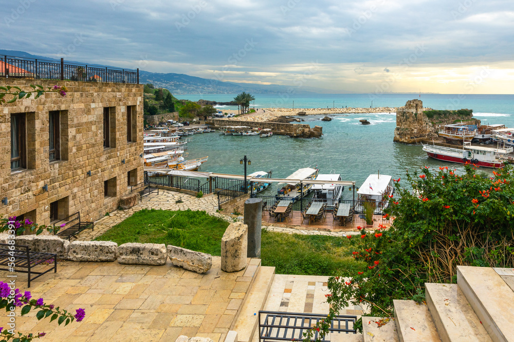Historic Harbor and Waterfront in the Ancient City of Byblos - Beirut, Lebanon.