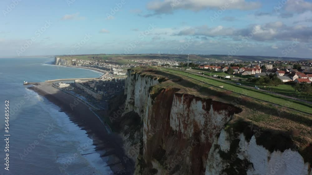 La côte normande en drone : Le Tréport en hiver