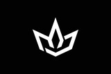 Cannabis leaf logo design, royal Cannabis logo with black back ground.