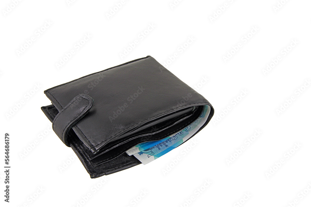 An isolated wallet with uk money isolated on a white background. png An isolated wallet with uk money isolated on a white background. png