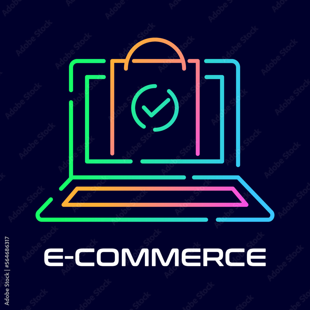 Premium vector illustration of commerce with technology feel. Online shopping concept with e-commerce online shopping and marketing icon. Can be edited by user easily. Premium vector illustration of commerce with technology feel. Online shopping concept with e-commerce online shopping and marketing icon. Can be edited by user easily.