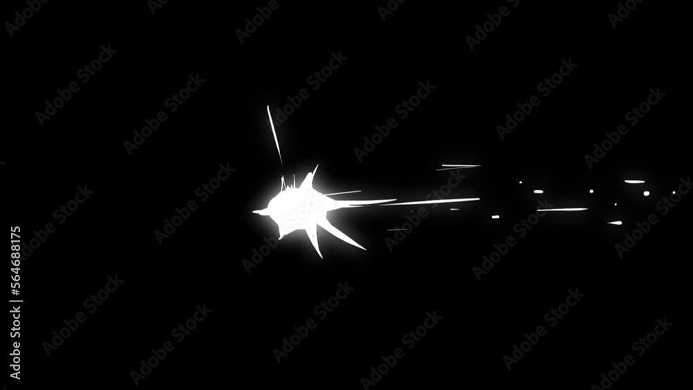 Flashes of machine gun fire with flying shell casings. Animation of active shooting from rifle weapons. The stock effect of combat operations for imposition on weapons. 4k video with alpha channel.