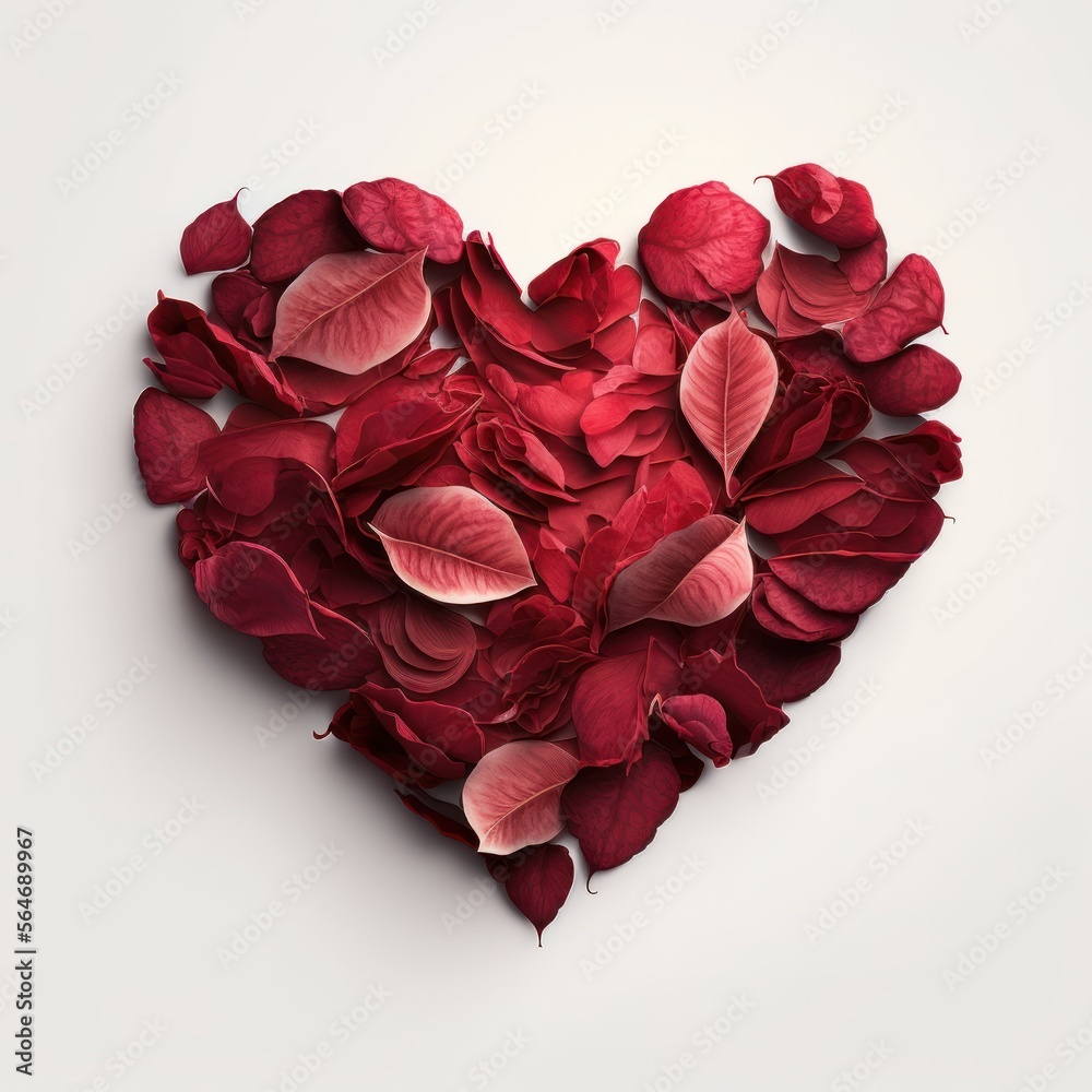 Valentine's day heart made of red roses isolated on white background. Valentine's day heart made of red roses isolated on white background.