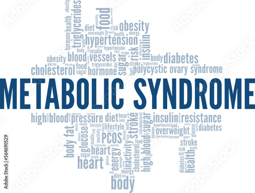 Metabolic Syndrome word cloud conceptual design isolated on white background.