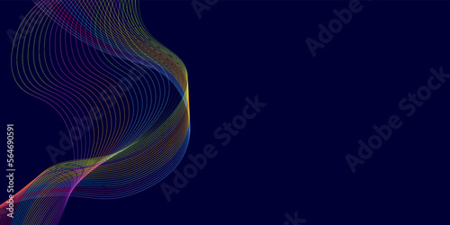 Colorful Abstract Wave Background. Flow liquid lines design elemen. vector illustration